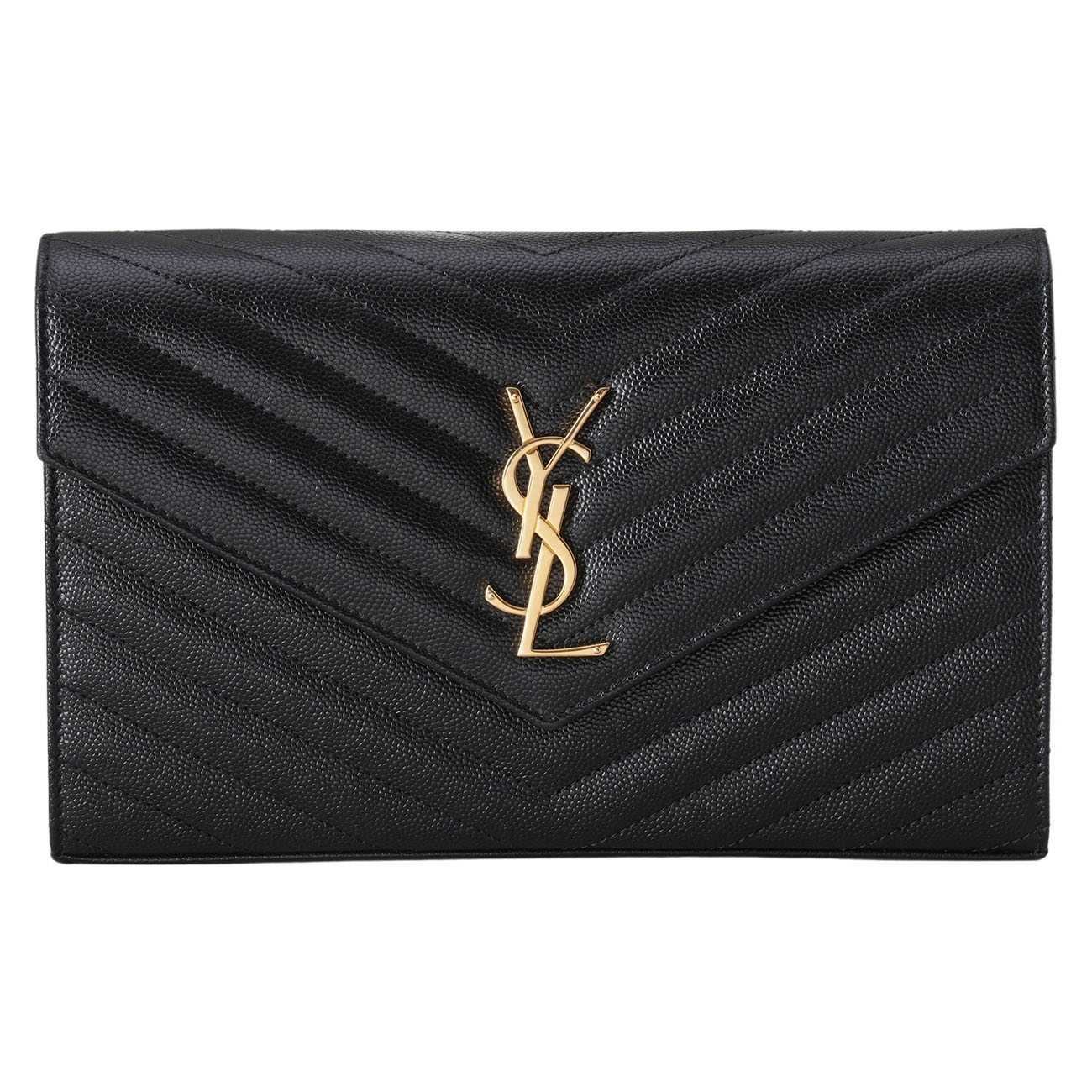 YVES SAINT LAURENT(USED)생로랑 377828 모노그램 쉐브론 체인 크로스백